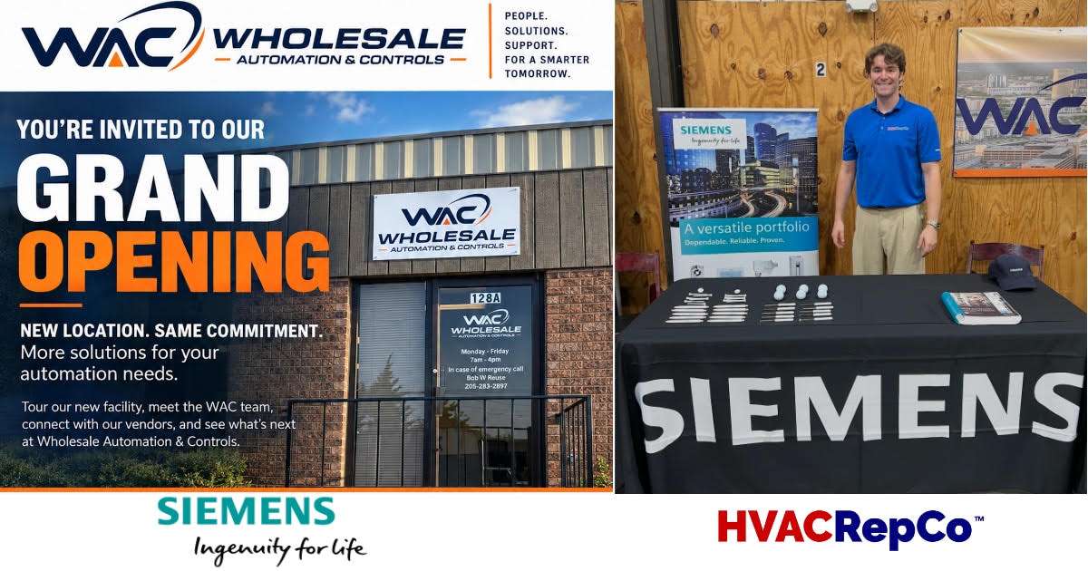 HVAC RepCo Represents Siemens at the Wholesale Automation and Controls Grand Opening | HVAC RepCo